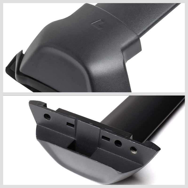 Black Aluminum Bolt-On Bolt-On Top Roof Rack Rail Cross Bar For 16-18 CR-V