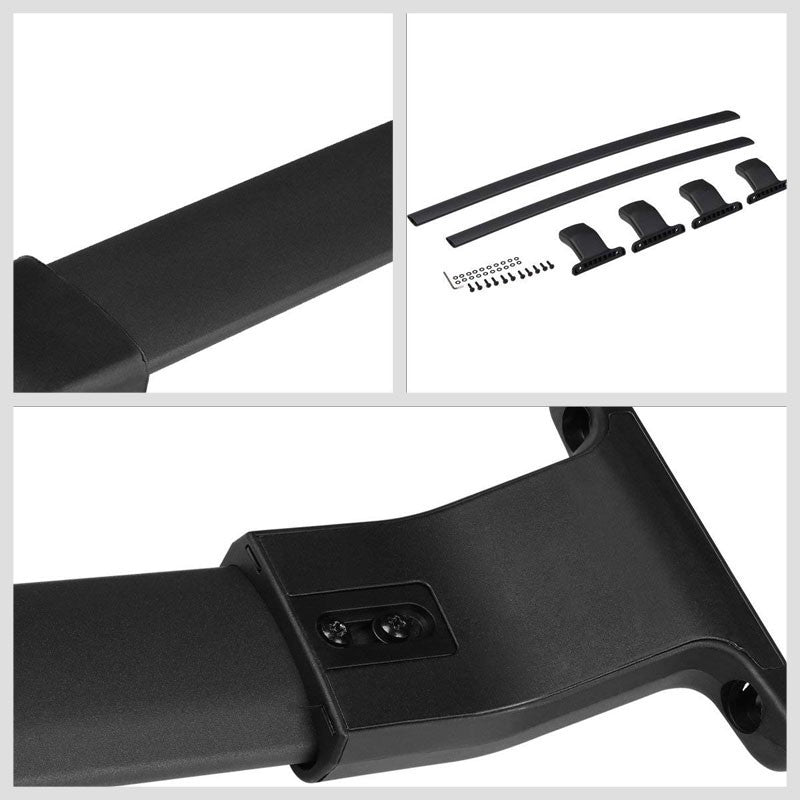 Black Aluminum Bolt-On Bolt-On Top Roof Rack Rail Cross Bar For 11-17 Odyssey