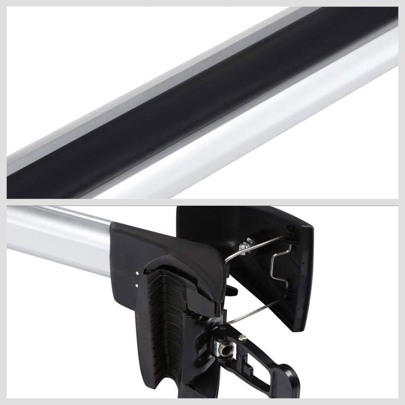 Black Aluminum Bolt-On Bolt-On Top Roof Rack Rail Cross Bar For 09-15 BMW X1