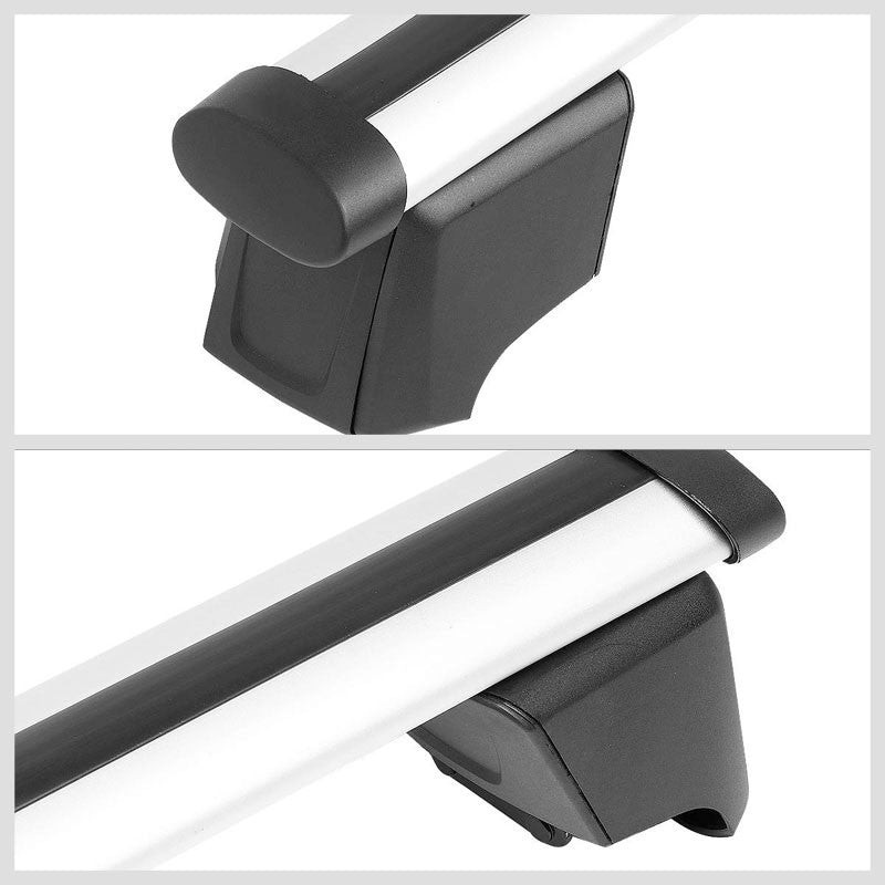 Silver Aluminum Bolt-On Bolt-On Top Roof Rack Rail Cross Bar For 09-16 Audi Q5
