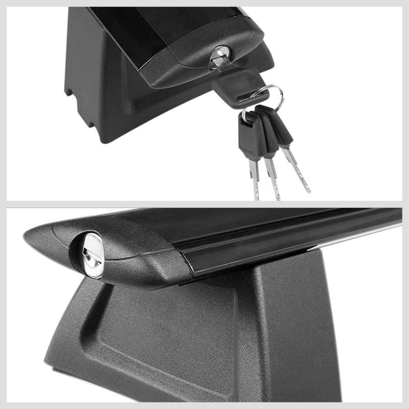 Black Aluminum Bolt-On Top Roof Rack Rail Cross Bar For 11-18 Grand Cherokee