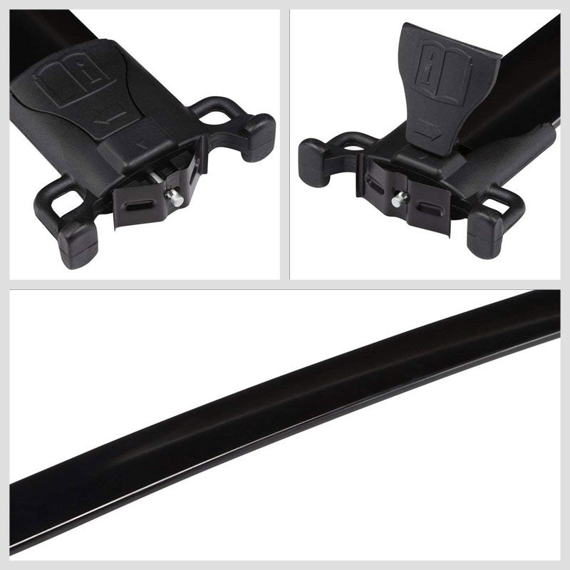 Black Aluminum Bolt-On Bolt-On Top Roof Rack Rail Cross Bar For 10-17 Equinox