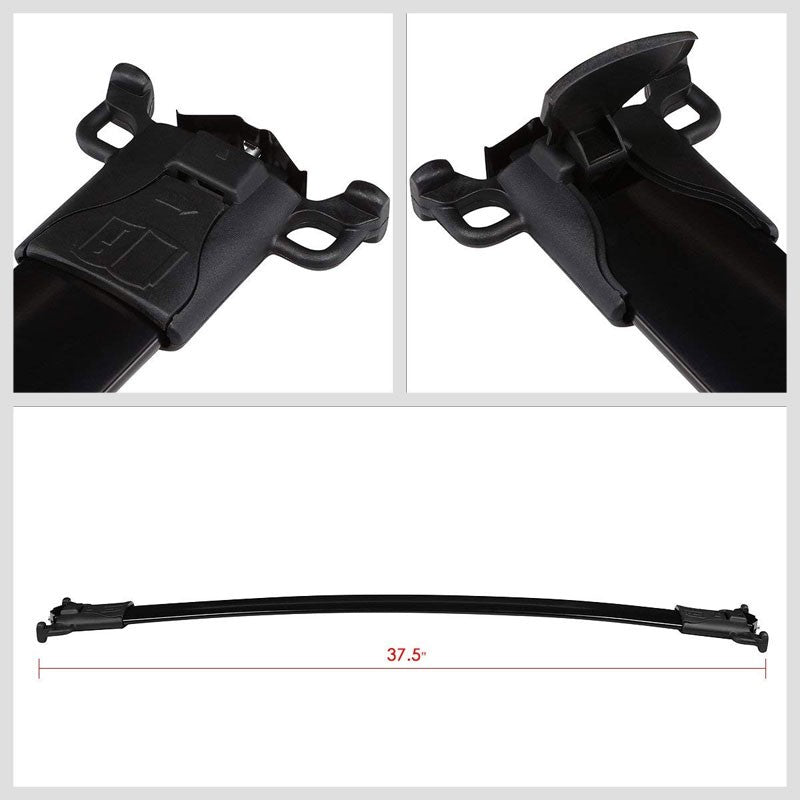 Black Aluminum Bolt-On Bolt-On Top Roof Rack Rail Cross Bar For 10-17 Equinox