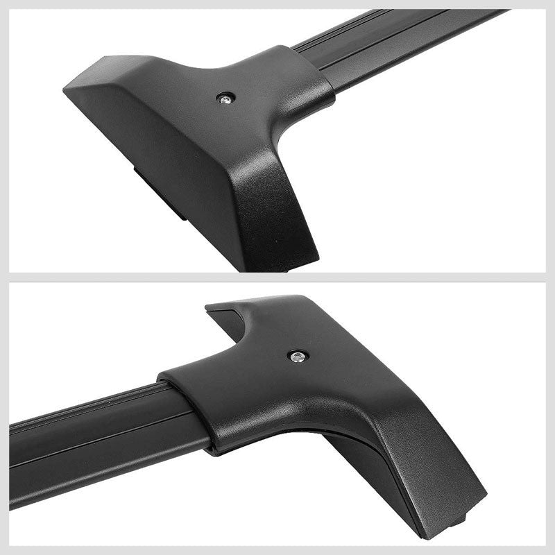 Black Aluminum Bolt-On Bolt-On Top Roof Rack Rail Cross Bar For 09-17 Traverse