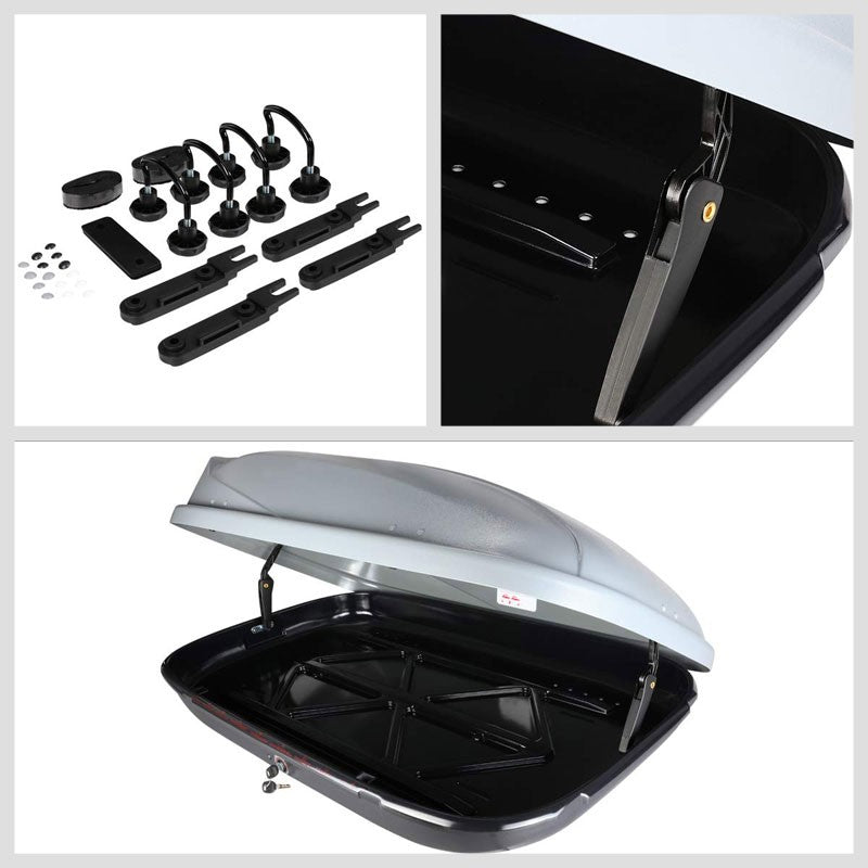 Universal Gray Aluminum/ABS Plastic Roof Box For Vehicles 120 cm wide roof