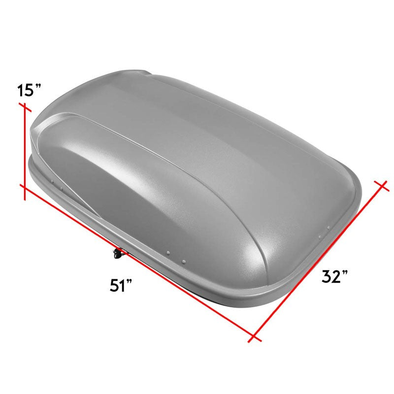 Universal Gray Aluminum/ABS Plastic Roof Box For Vehicles 120 cm wide roof