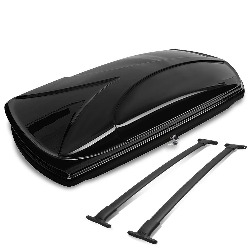 Black Aluminum/ABS Plastic Roof Box For 16-19 Ford Explorer 2.3L/3.5L DOHC