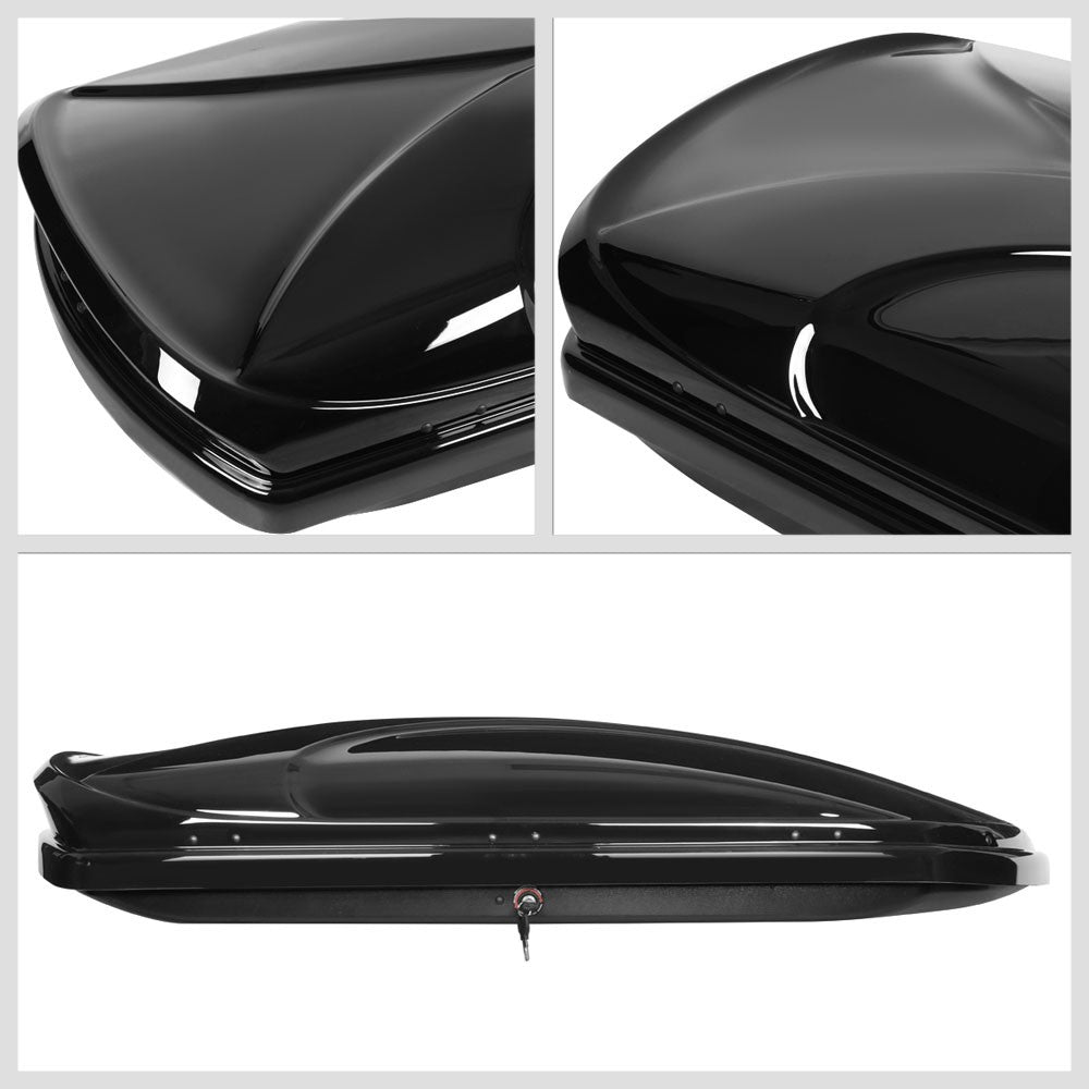 Black Aluminum/ABS Plastic Roof Box For 16-19 Ford Explorer 2.3L/3.5L DOHC