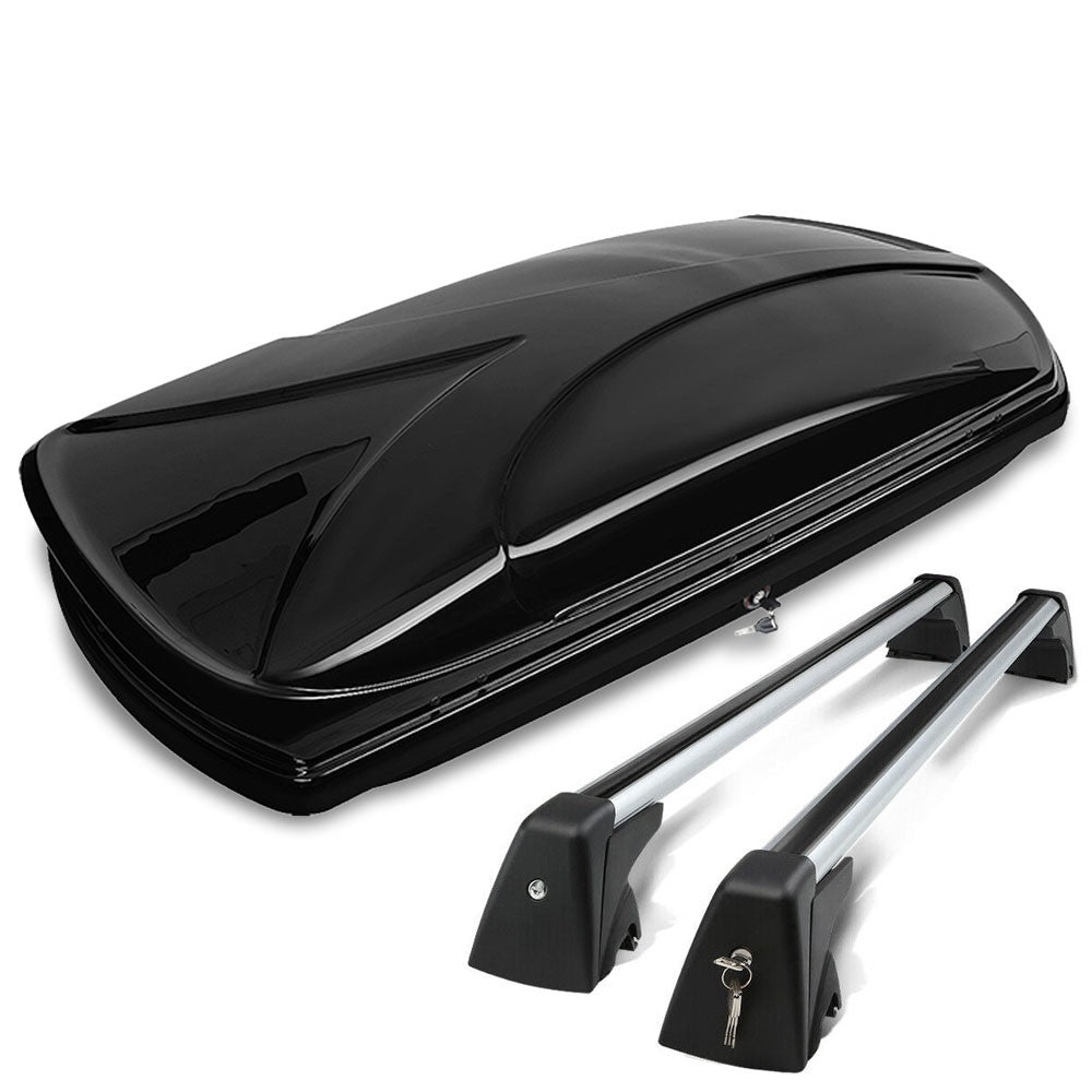 Black Aluminum/ABS Plastic Roof Box For 10-15 BMW X1 2.0L/2.5L/3.0L DOHC