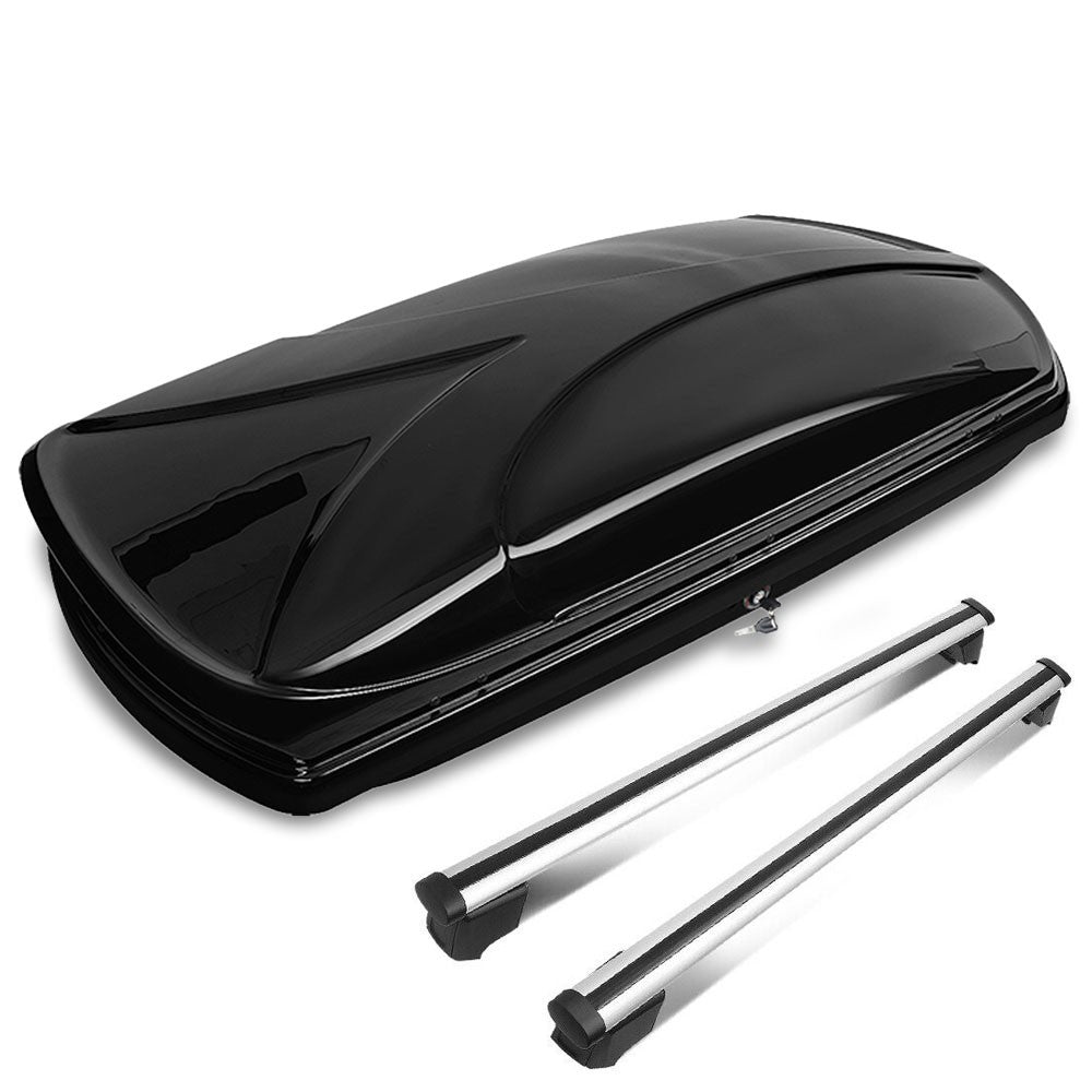 Black Aluminum/ABS Plastic Roof Box For 09-16 Audi Q5 8R 2.0L/3.0L/3.2L DOHC