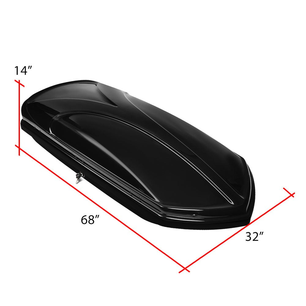 Black Aluminum/ABS Plastic Adjustable Cross Bar Cargo Storage Case Roof Box