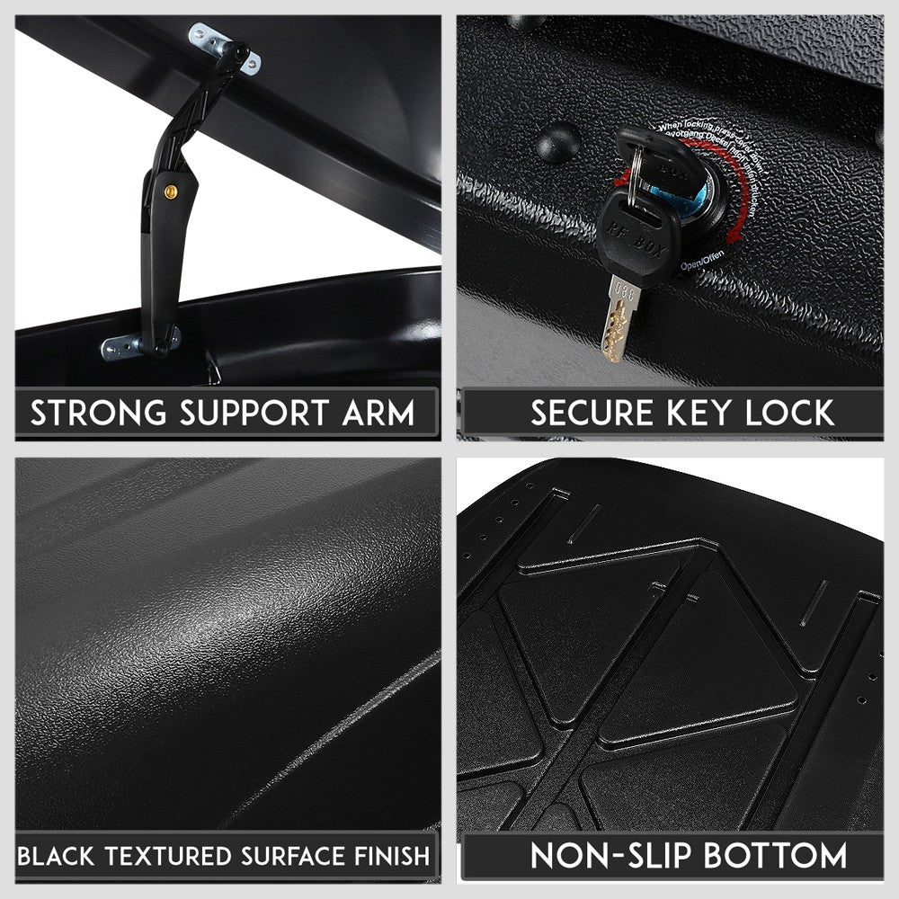 Universal SUV Waterproof Roof Box Travel Storage 110lbs Max W/LOCK 53x34x15