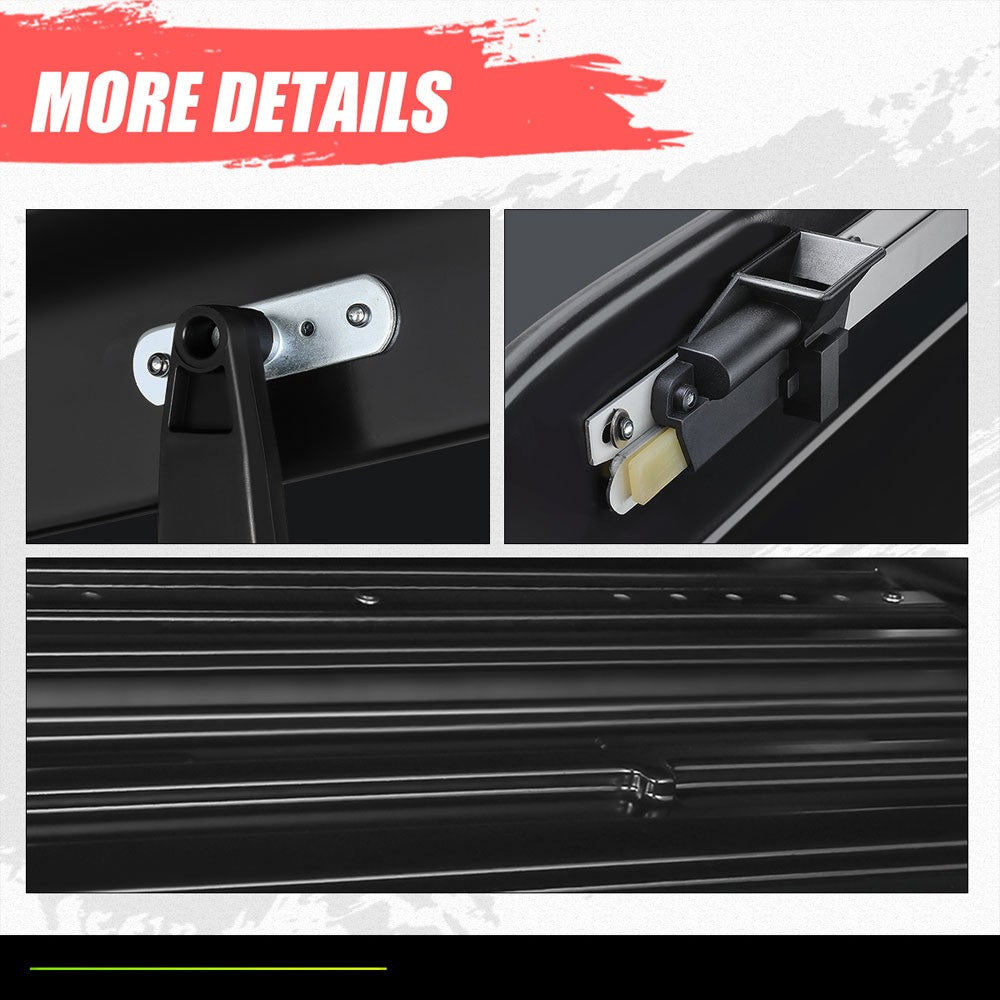 12.7 cu. Ft. (360L) Black Textured Roof Top Mount Luggage Storage Box BFC-RFBX-8293-BK