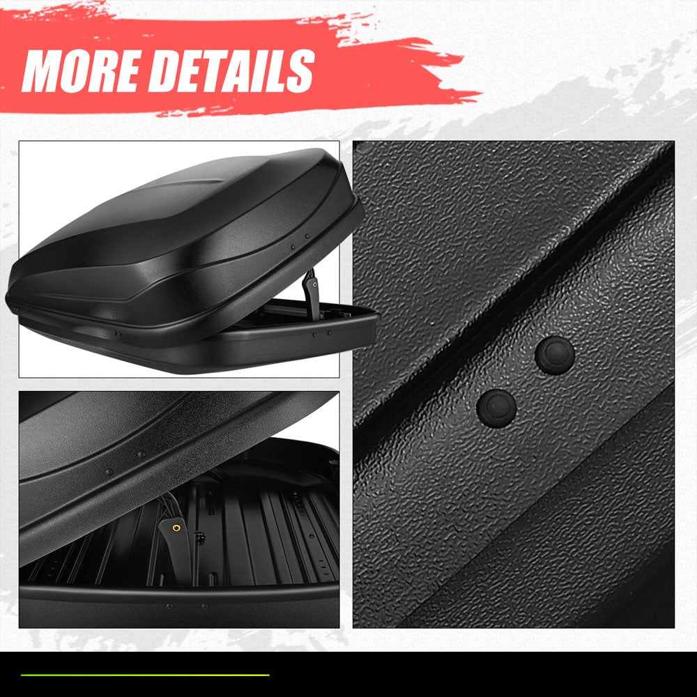 12.7 cu. Ft. (360L) Black Textured Roof Top Mount Luggage Storage Box BFC-RFBX-8293-BK