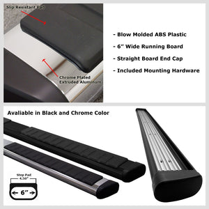 80" Chrome/6" Oval Running Board Nerf Bar 10380C 22+ Tundra Double Cab BFC-RUNB-RB-10380C+BK-3026S