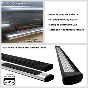 80" Chrome/6" Oval Running Board Nerf Bar 5980C 22+ Tundra Double Cab BFC-RUNB-RB-5980C+BK-3026S