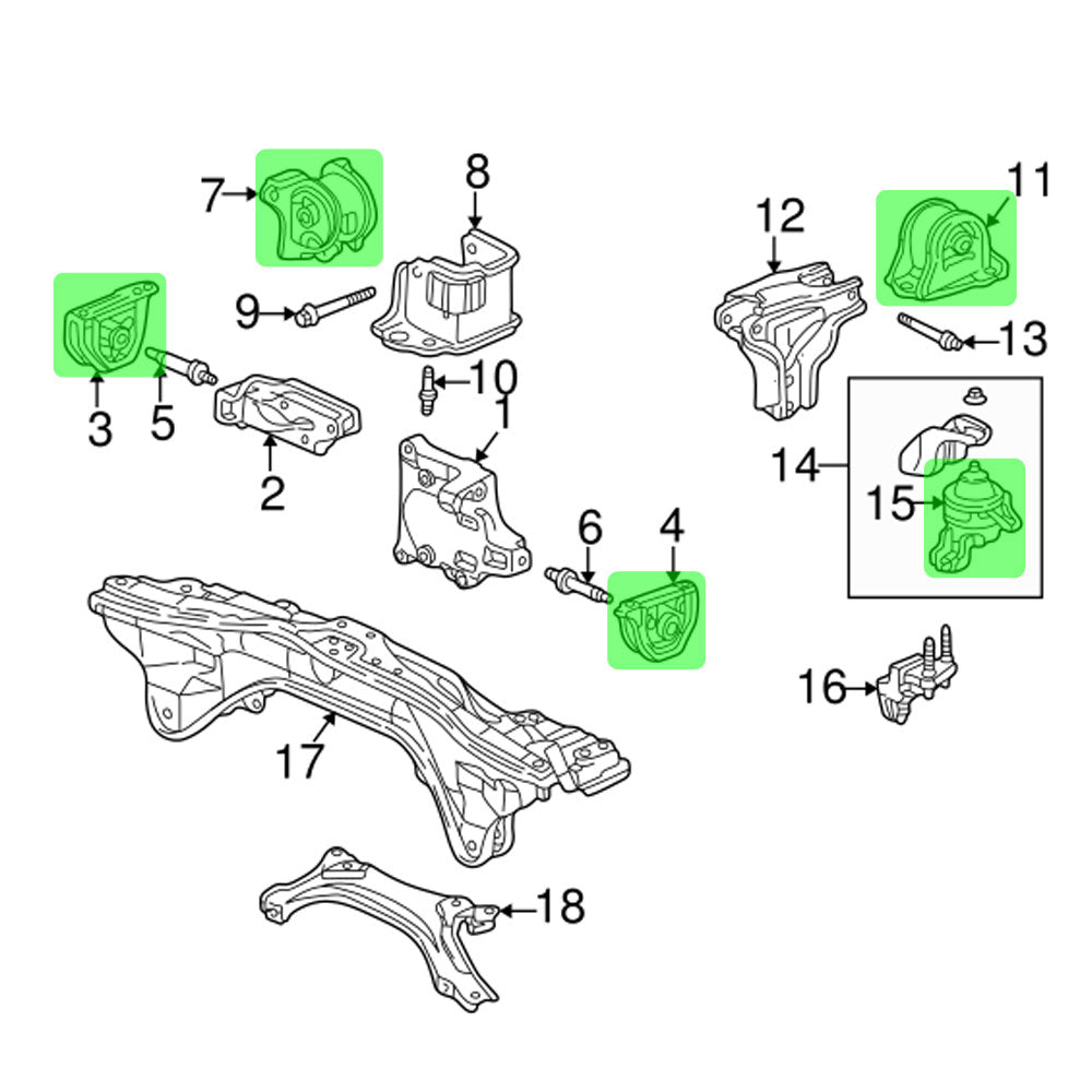 Rocar Reinforced Assembly Engine Transmission Mount 96-00 Honda Civic RC-EM0015