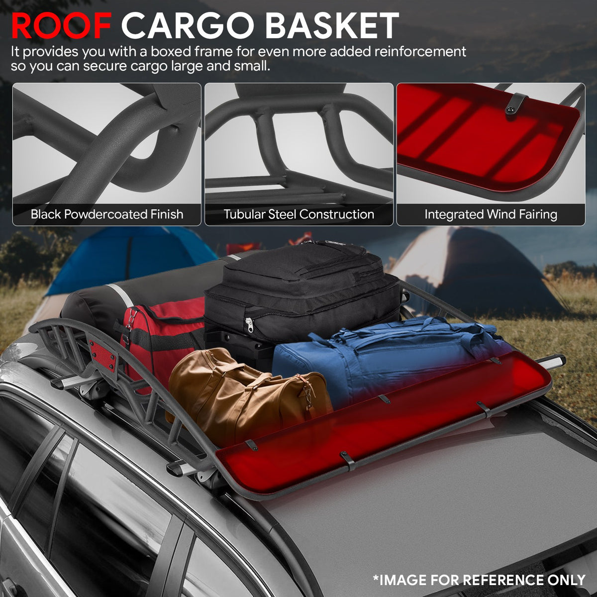 50"x31" Silver Aluminum Roof Rack Cargo Luggage Carrier Bracket+Crossbar For SUV