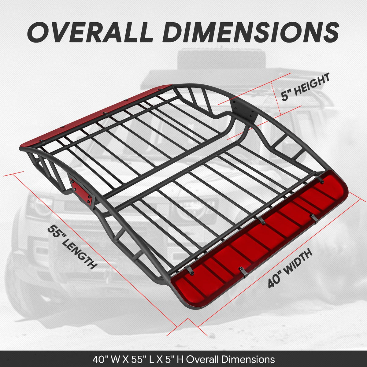 50"x31" Silver Aluminum Roof Rack Cargo Luggage Carrier Bracket+Crossbar For SUV