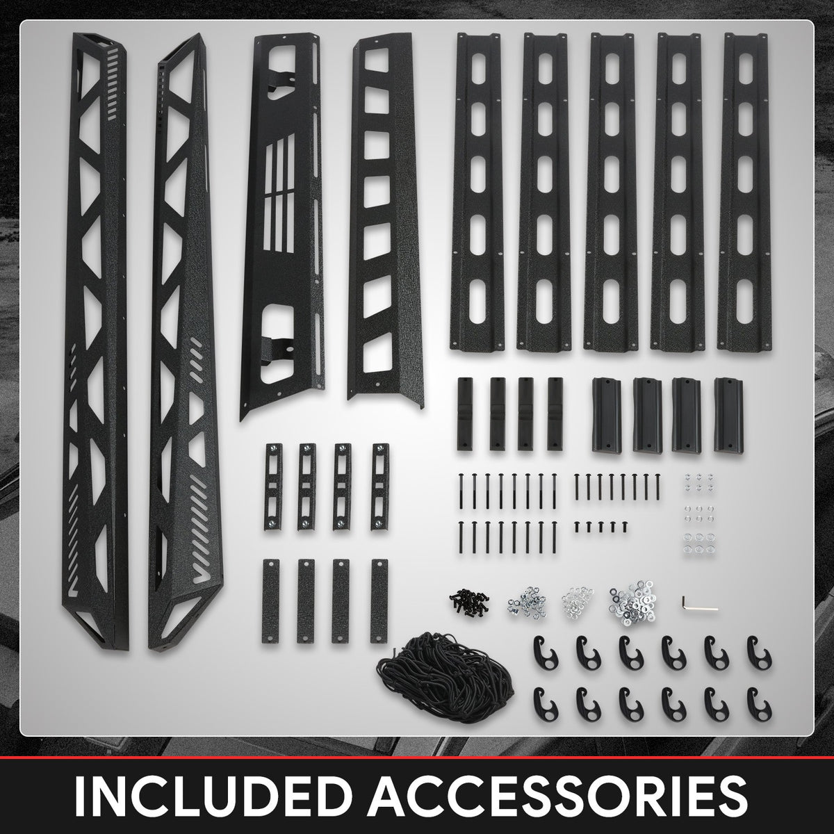 50"x31" Silver Aluminum Roof Rack Cargo Luggage Carrier Bracket+Crossbar For SUV