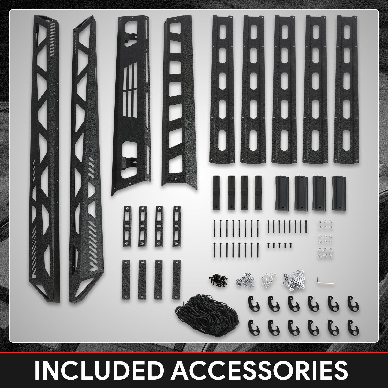 50"x31" Silver Aluminum Roof Rack Cargo Luggage Carrier Bracket+Crossbar For SUV