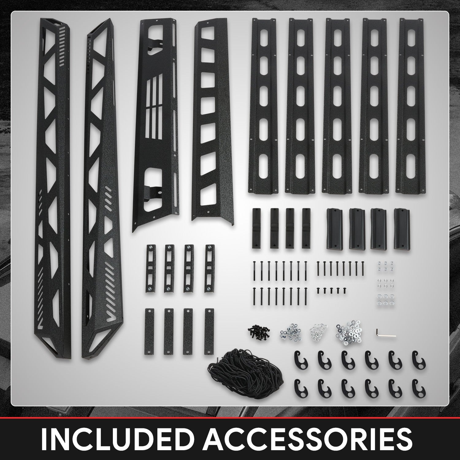 50"x31" Silver Aluminum Roof Rack Cargo Luggage Carrier Bracket+Crossbar For SUV