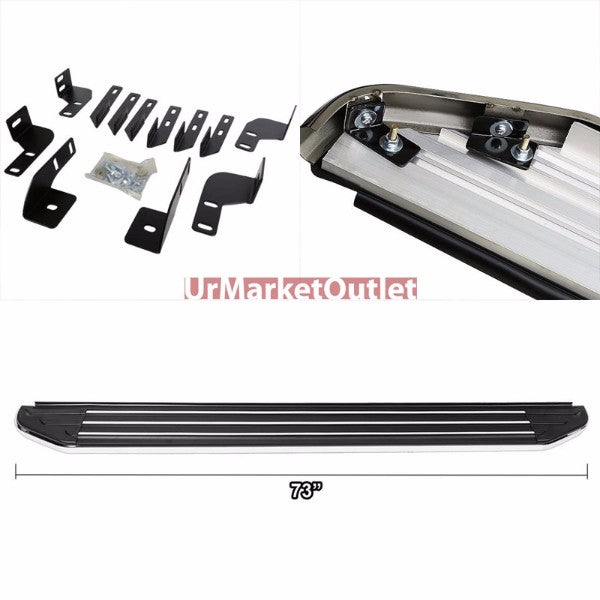 Ridgeline Flat Board Metal Running Board Nerf Bar For 07-18 Wrangler 4-Door (JK)