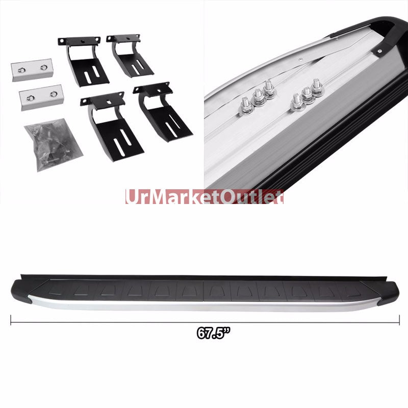 Flat Trapezoid Pad Metal Running Board Nerf Bar For 12-16 Honda CR-V