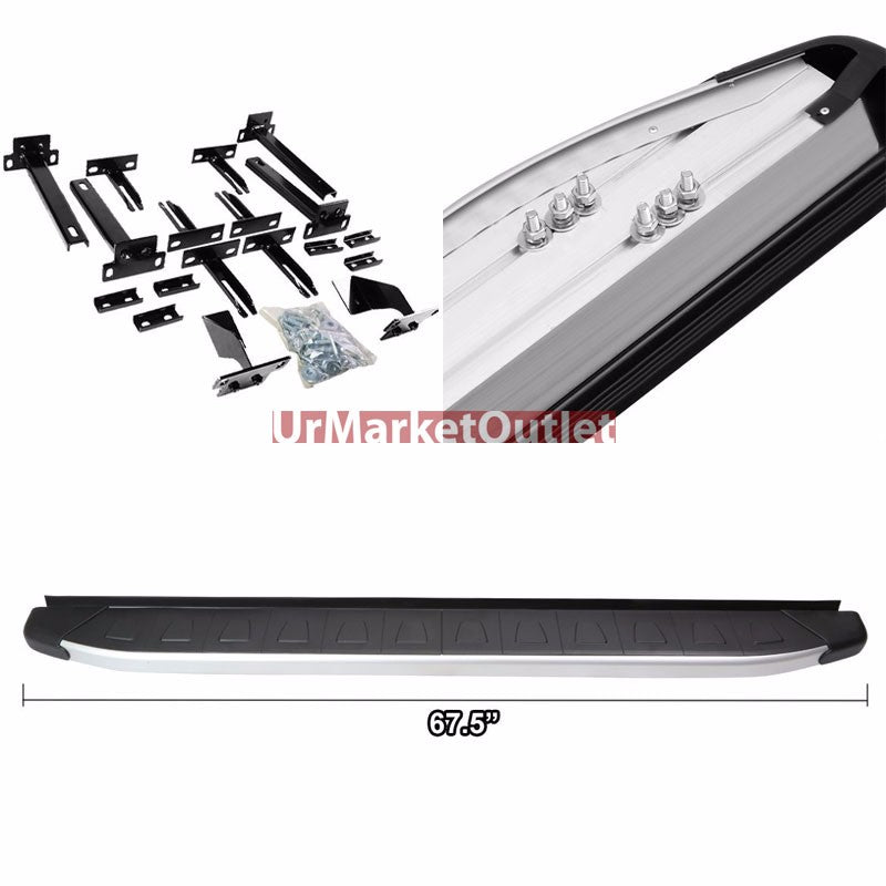 Flat Trapezoid Pad Metal Running Board Nerf Bar For 11-22 Outlander Sport (GA)