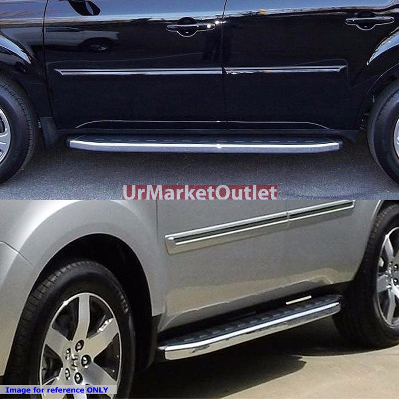 Flat Trapezoid Pad Metal Running Board Nerf Bar For 09-14 Nissan Murano Z51 Gen