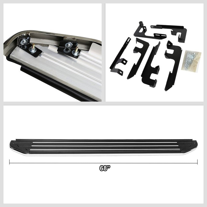 Ridgeline Flat Board Metal Running Board Nerf Bar For 16-22 Honda Pilot (YF5/6)