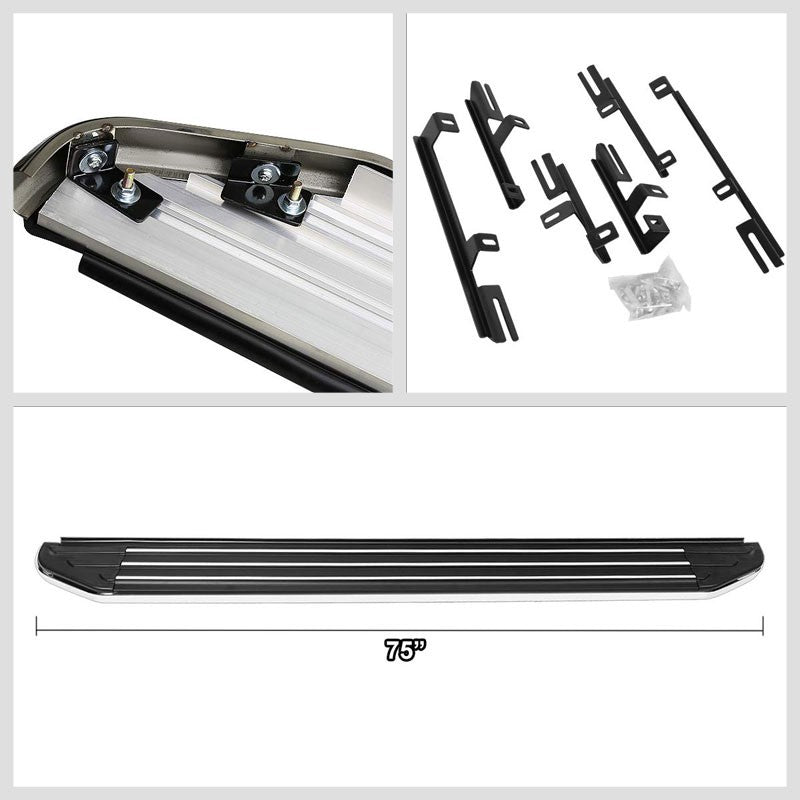 Ridgeline Flat Board Metal Running Board Nerf Bar For 18+ Volkswagen Atlas (CA1)