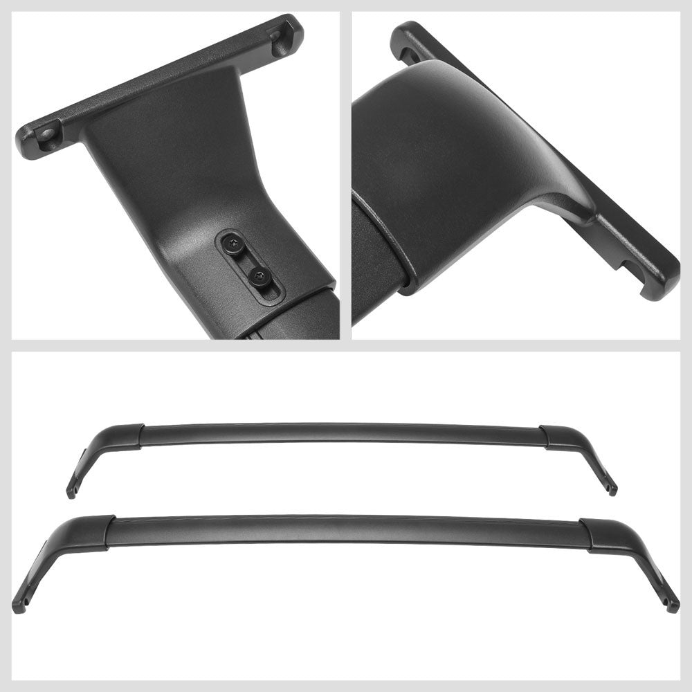 2X Aluminum Black Roof Rack Rail Crossbar (OE Style) For 18-24 Nissan Kicks P15