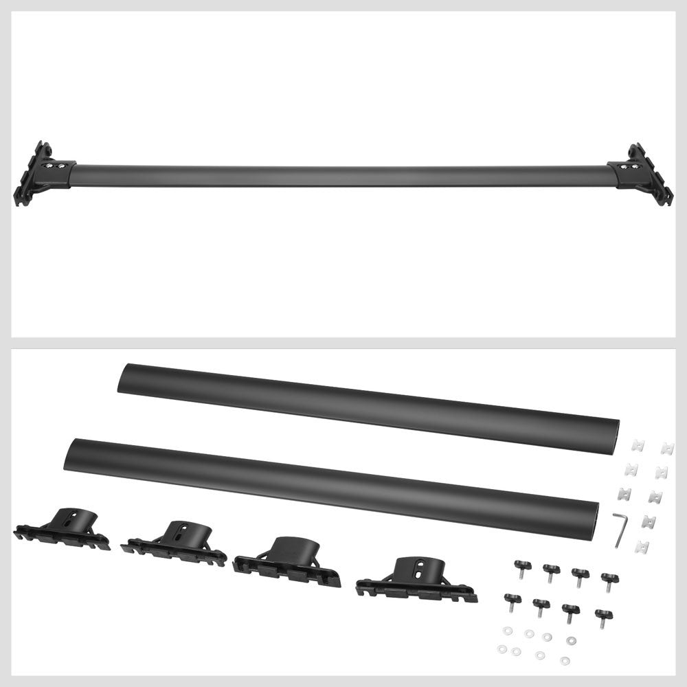 2X Aluminum Black Roof Rack Rail Crossbar (OE Style) For 10-15 RX350 RX450h AL10