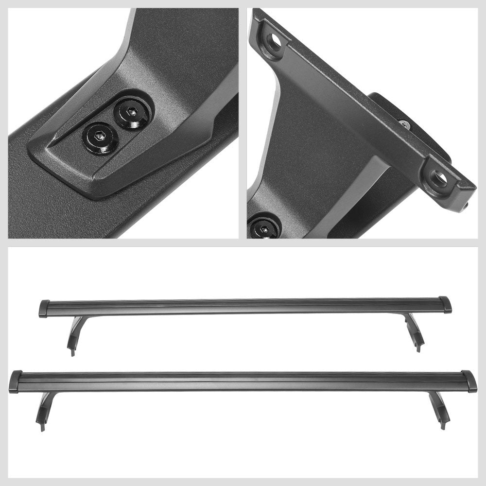 2X Aluminum Black Roof Rack Rail Crossbar (OE Style) For 18-24 Equinox/Terrain
