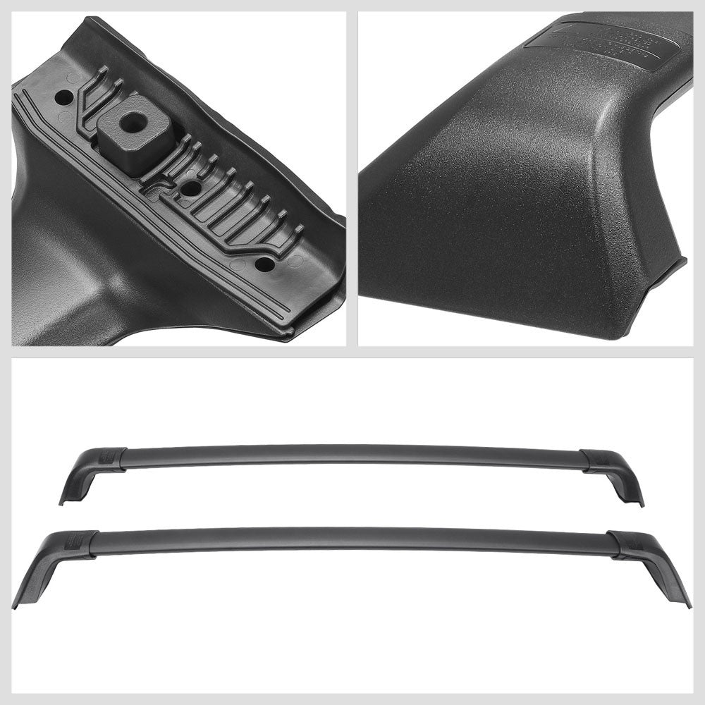 2X Aluminum Black Roof Rack Rail Crossbar (OE Style) For 20-24 Highlander (XU70)