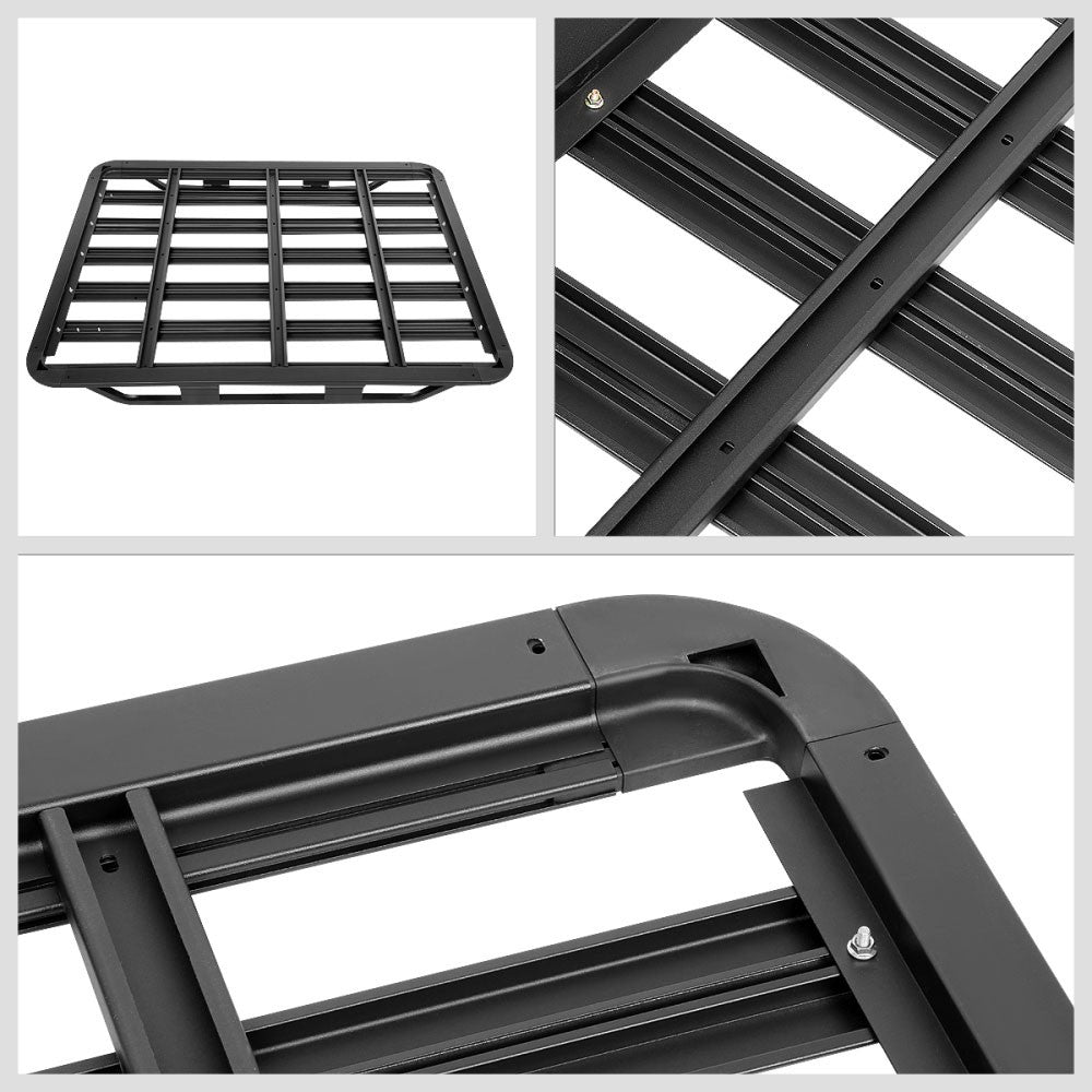 60"x48"x6" Black Universal Roof Top Pallet Board Style Aluminum Cargo Carrier