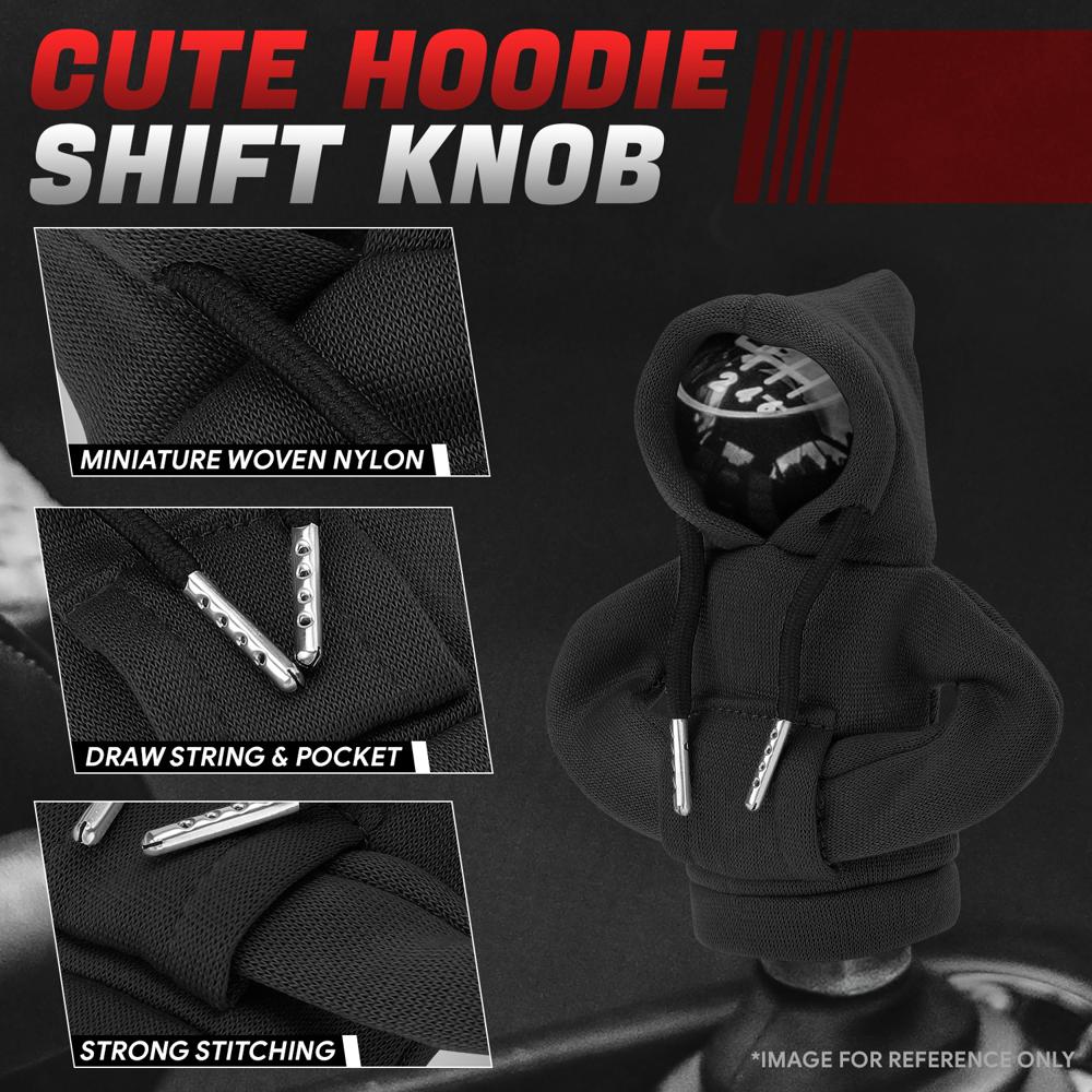 BFC-STKBC-HOOD-BK Universal Black 5.2" X 4.5" Hoodie Style Shift Knob Cover Protector 2.2" DIA