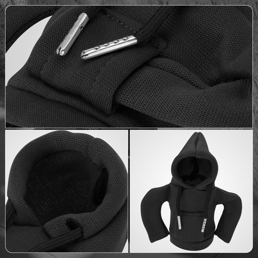 BFC-STKBC-HOOD-BK Universal Black 5.2" X 4.5" Hoodie Style Shift Knob Cover Protector 2.2" DIA