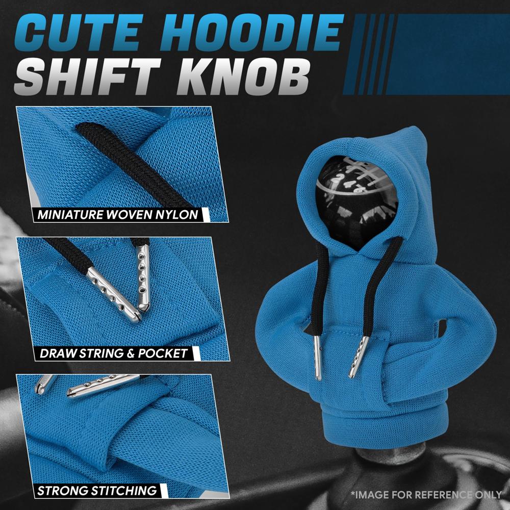 BFC-STKBC-HOOD-BL Universal Blue 5.2" X 4.5" Hoodie Style Shift Knob Cover Protector 2.2" DIA