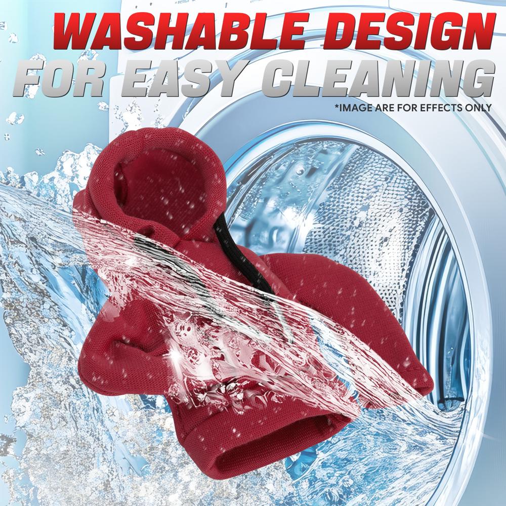 BFC-STKBC-HOOD-DR Universal Red 5.2" X 4.5" Hoodie Style Shift Knob Cover Protector 2.2" DIA