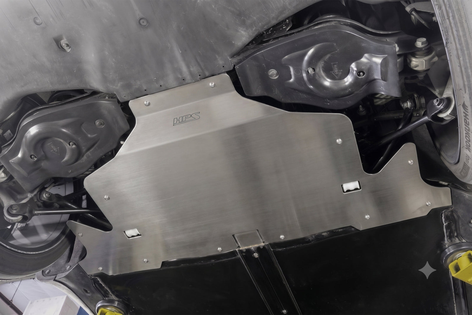 SP-102P HPS Polish Rear Skid Plate Undertray Shield For Tesla 17-23 Model3/20-23 ModelY