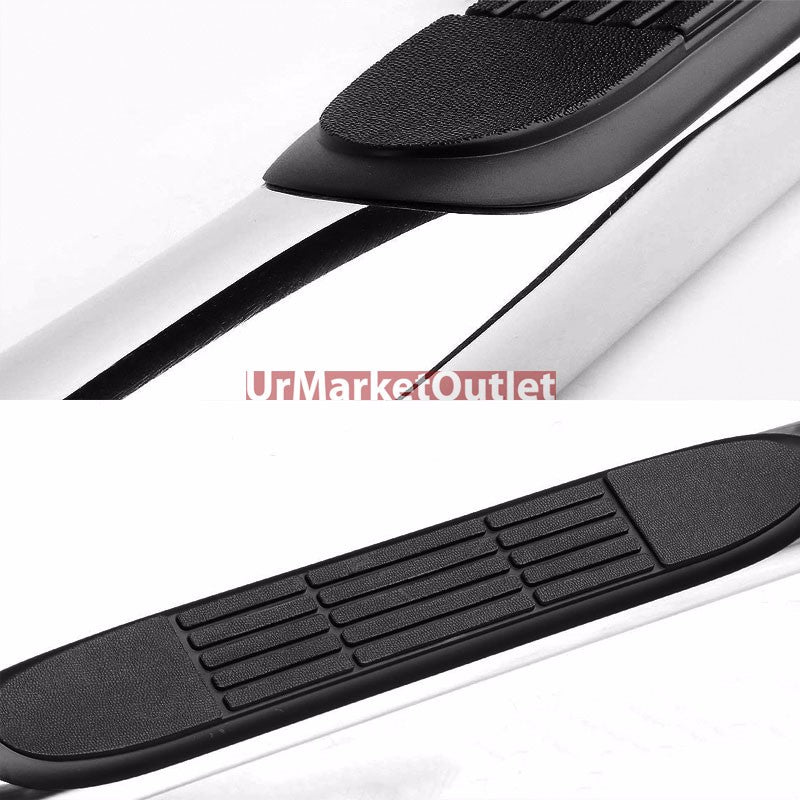 Curved End Metal Running Board Nerf Bar For 07-18 Silverado Sierra 1500 Crew Cab