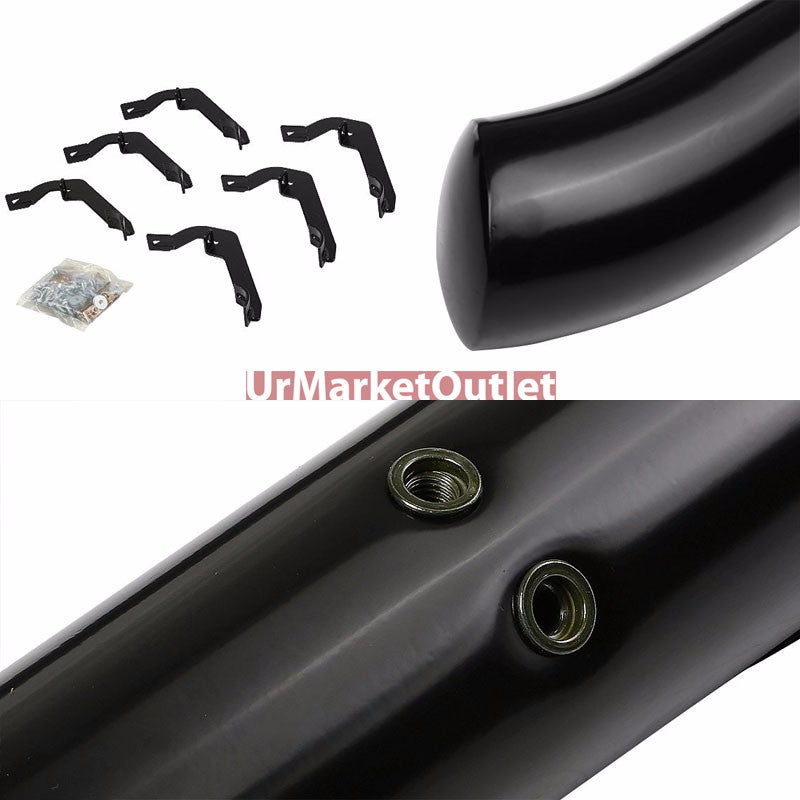 Curved End Black Running Board Nerf Bar For 07-18 Silverado 1500 Extended Cab