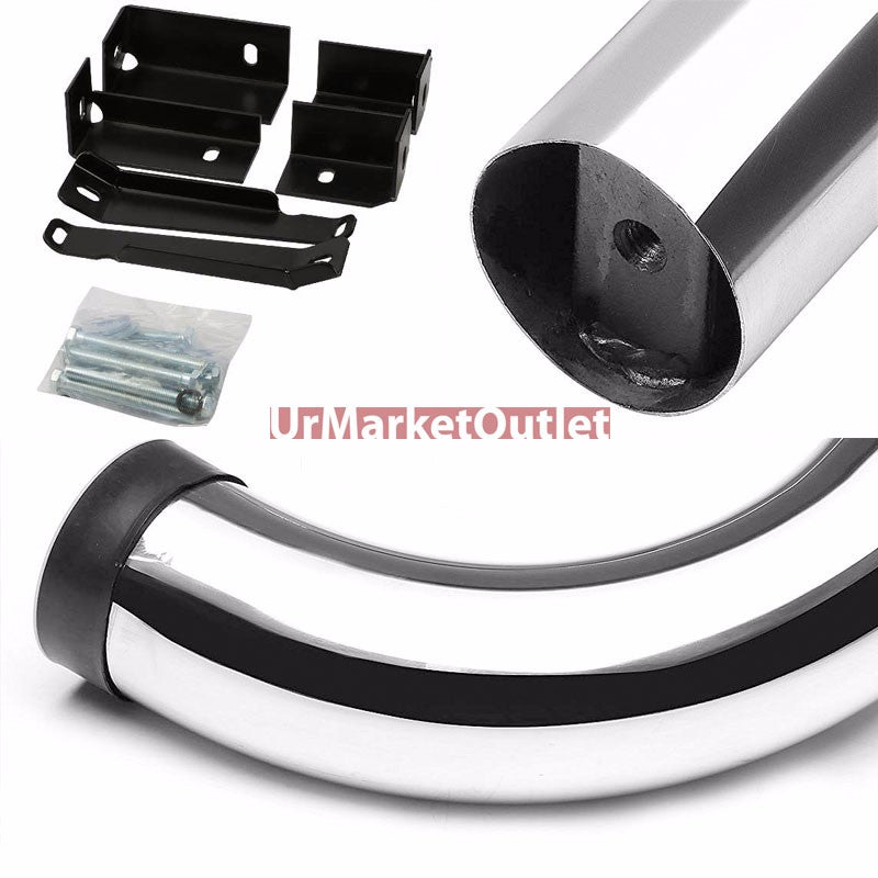 90 Bend End Metal Running Board Nerf Bar For 00-14 Yukon XL 1500 2500 Crew Cab