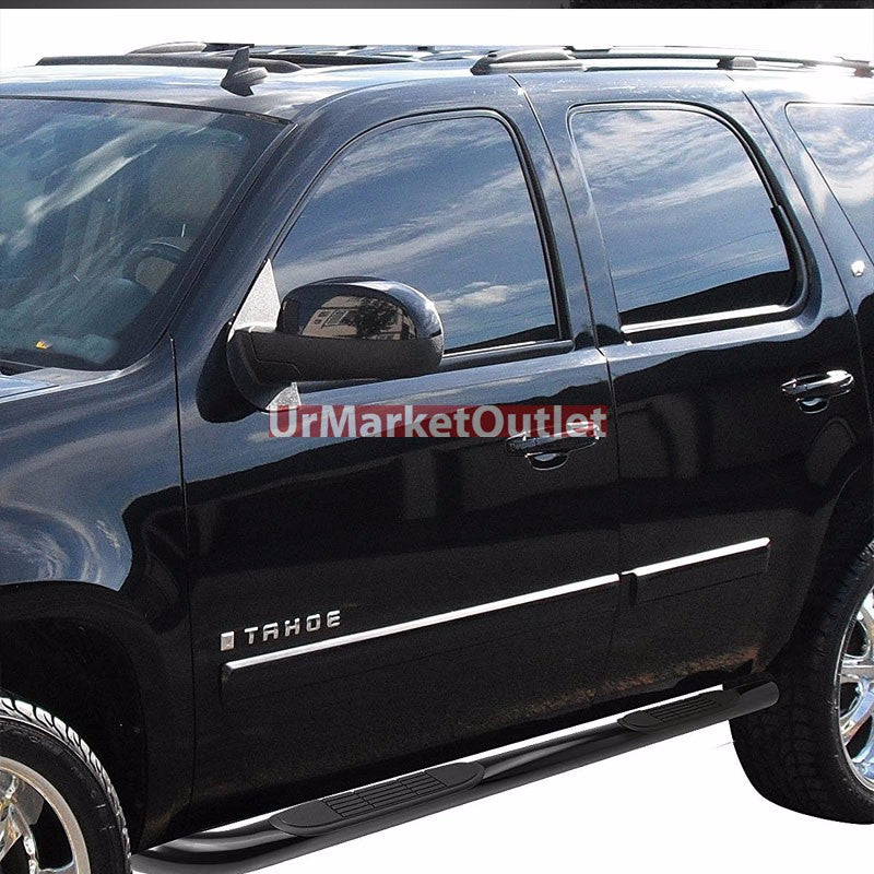 90 Bend End Black Running Board Nerf Bar For 00-14 Tahoe/Yukon GMT800 GMT900