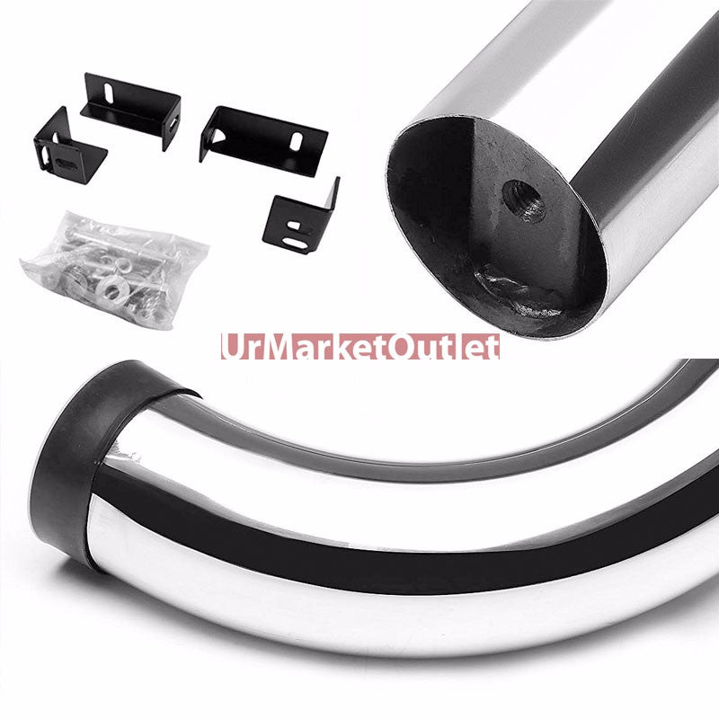 90 Bend End Metal Running Board Nerf Bar For 04-12 Colorado/Canyon Crew Cab