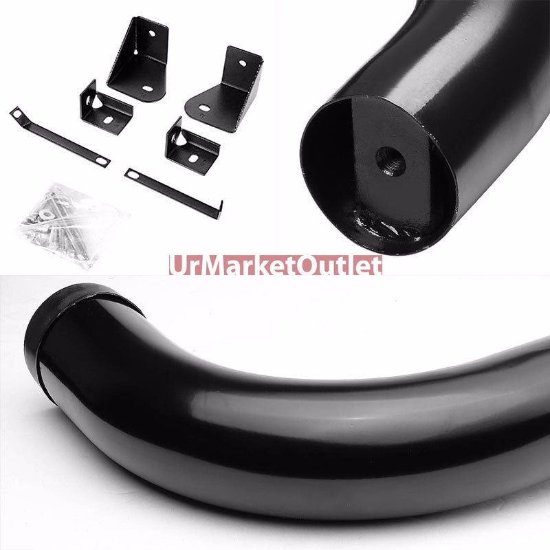 90 Bend End Black Running Board Nerf Bar For 00-04 Dodge Dakota Extended Cab