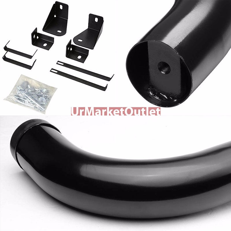 90 Bend End Black Running Board Nerf Bar For 05-11 Dodge Dakota Crew Cab
