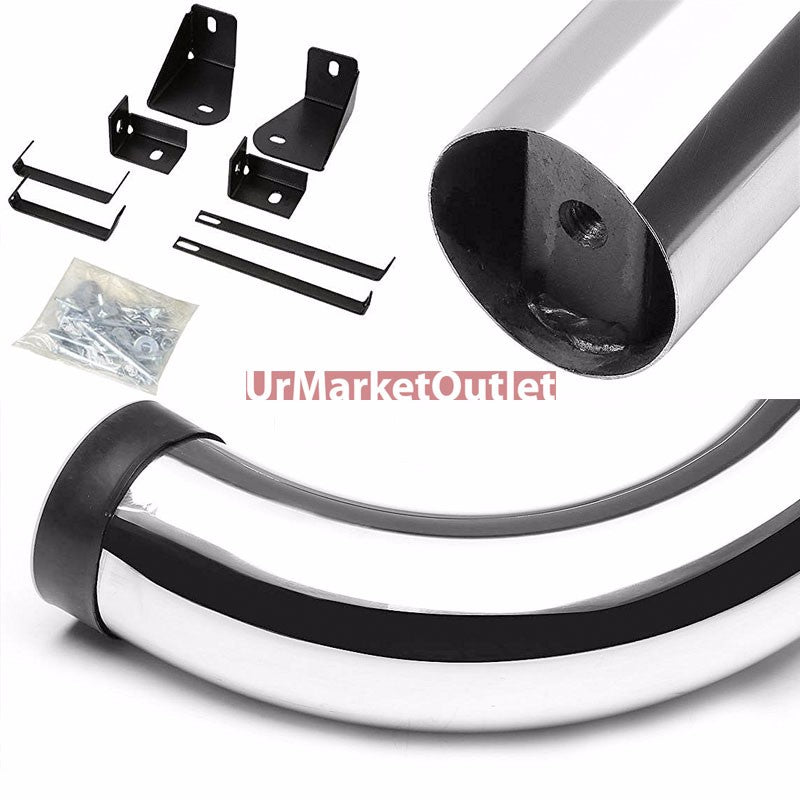 90 Bend End Metal Running Board Nerf Bar For 05-11 Dodge Dakota Crew Cab